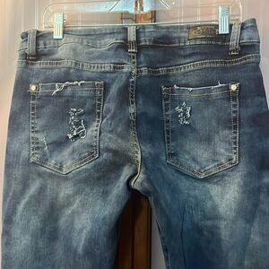 BBA  Ladies Distressed ,bleached,Ripped, denim jeans